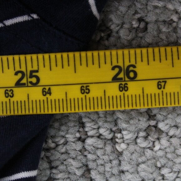 Cutter & Buck Polo Shirt Mens 2XL Navy Blue Striped Casual Signature Collection - Picture 9 of 10